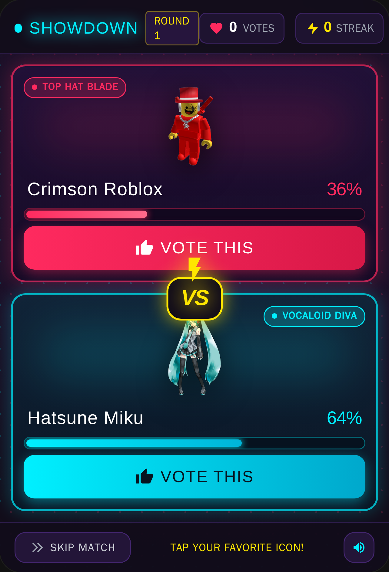 Arcade Showdown: 1v1 Fan Vote (what💔🥀) cover