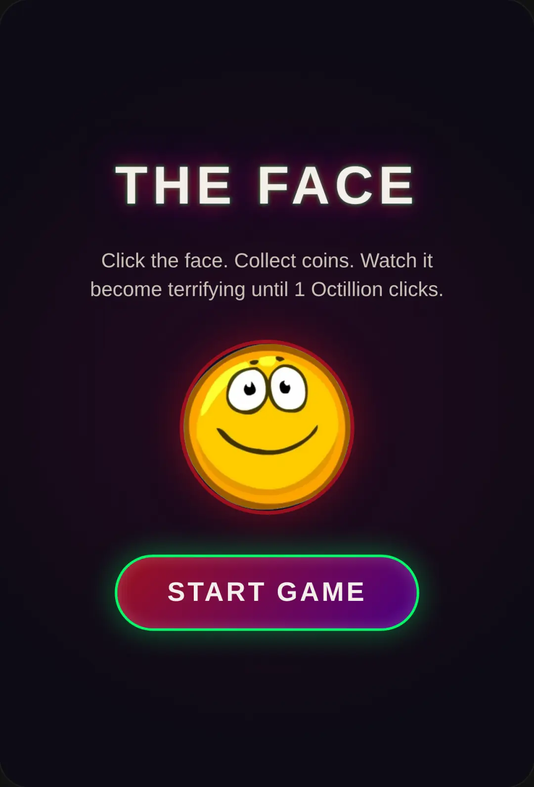 The Face click it to make it scarier cover