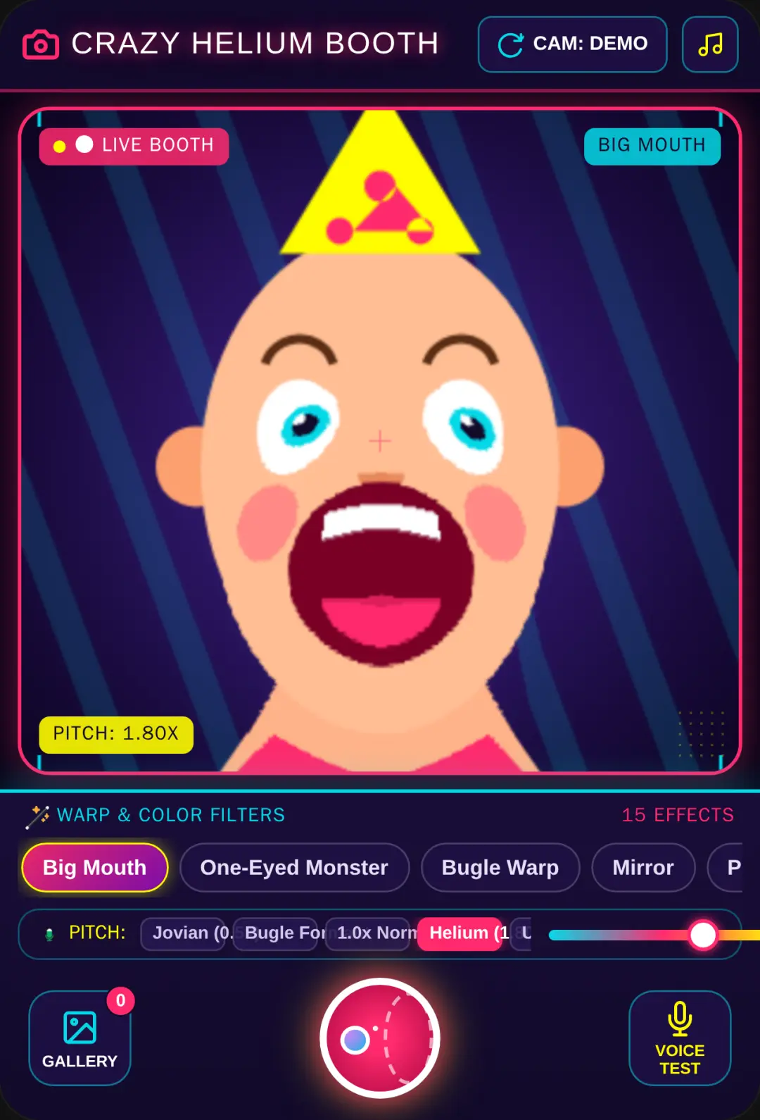 Crazy Helium Booth Camera cover