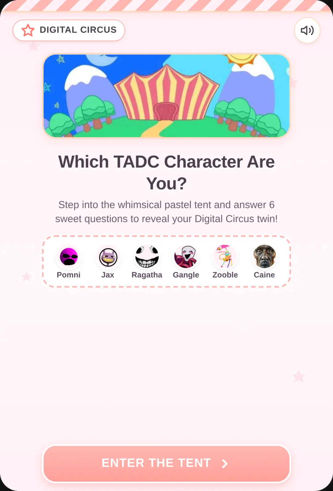 The Amazing Digital Circus - Personality Quiz cover