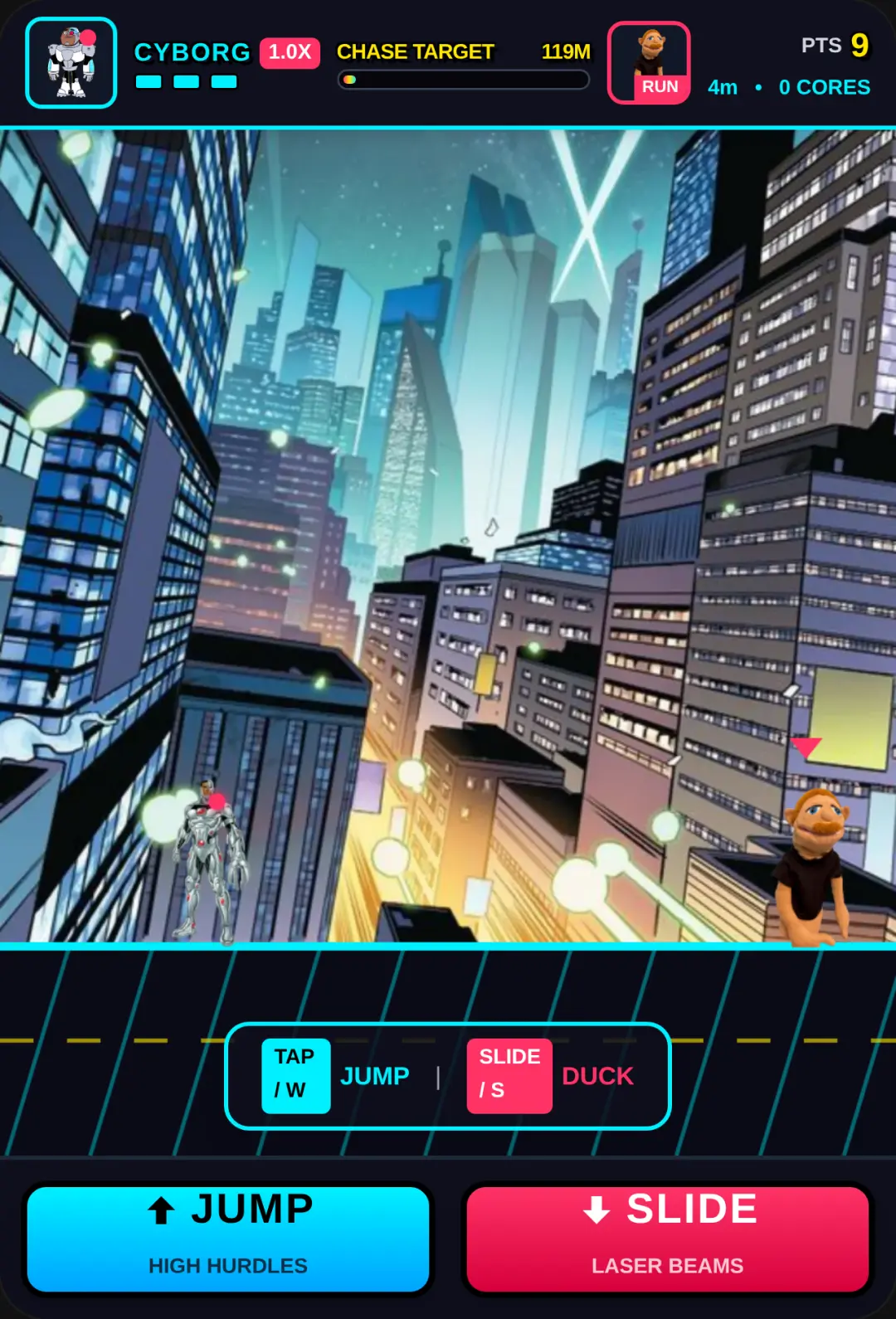 Cyborg Chase Run - Teen Titans cover