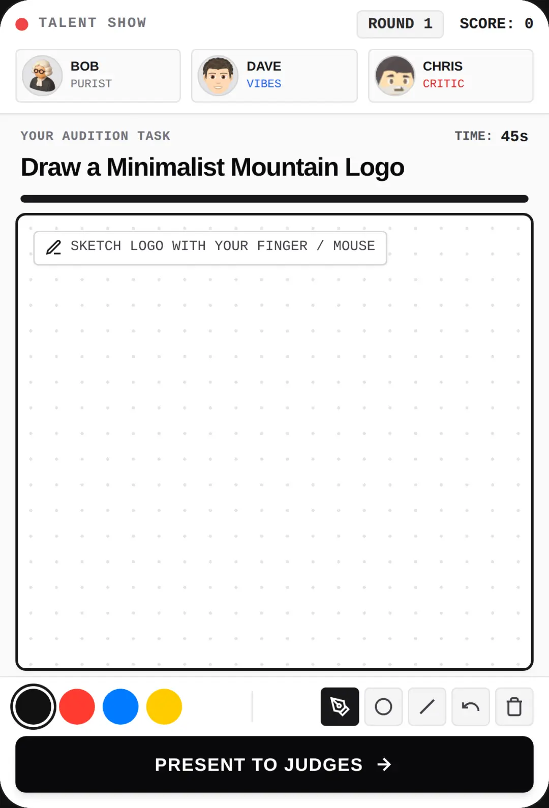 Minimalist Logo Talent Show cover