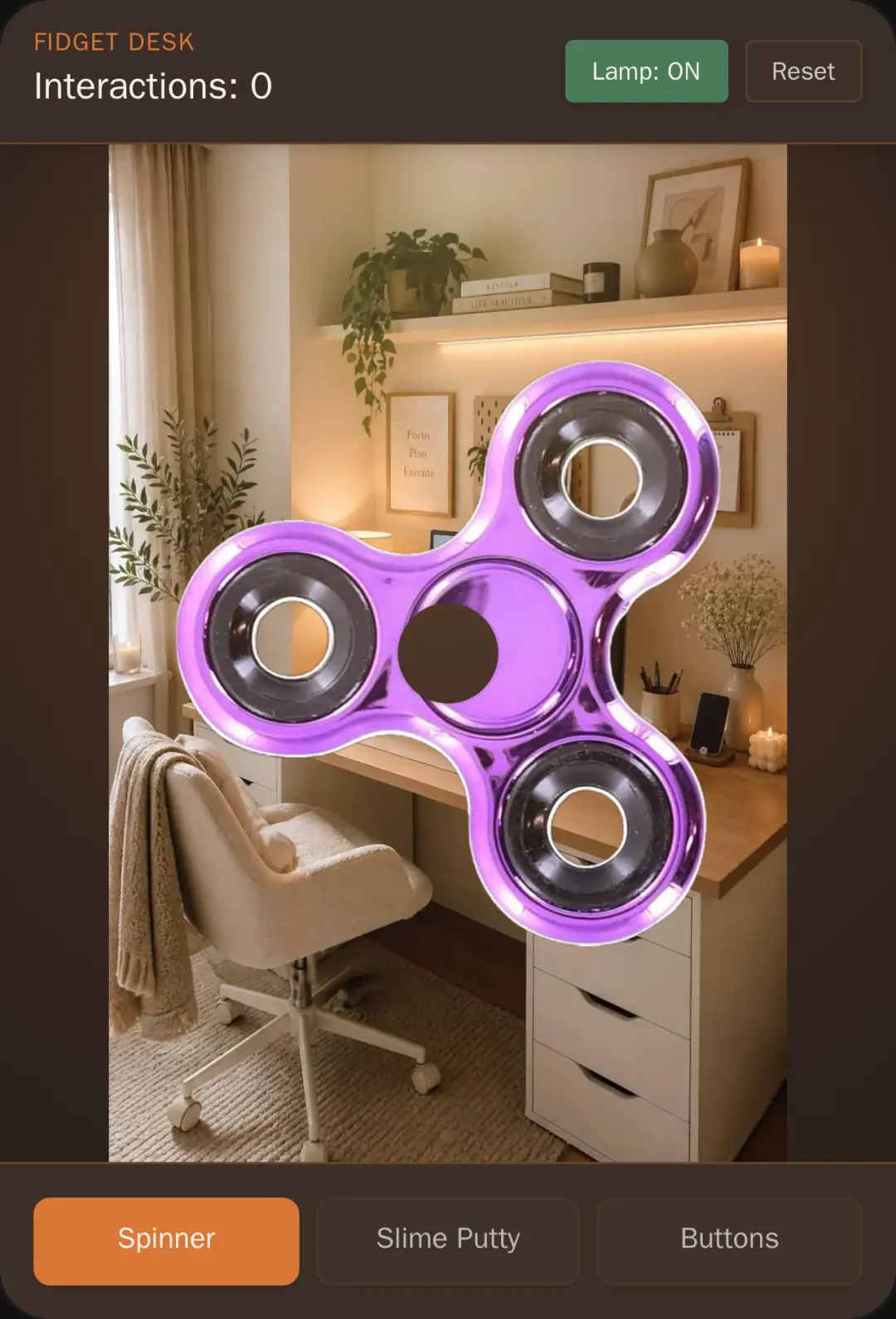 Cozy Tactile Fidget Desk cover