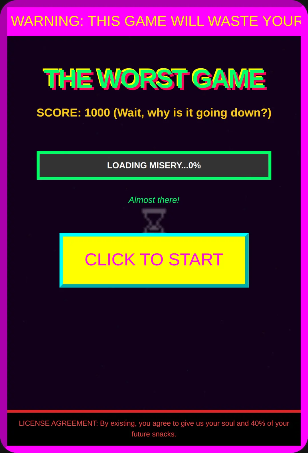THE WORST GAME EVER cover