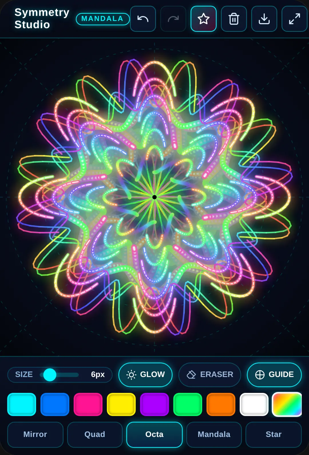 Symmetry Studio – Neon Mandala cover