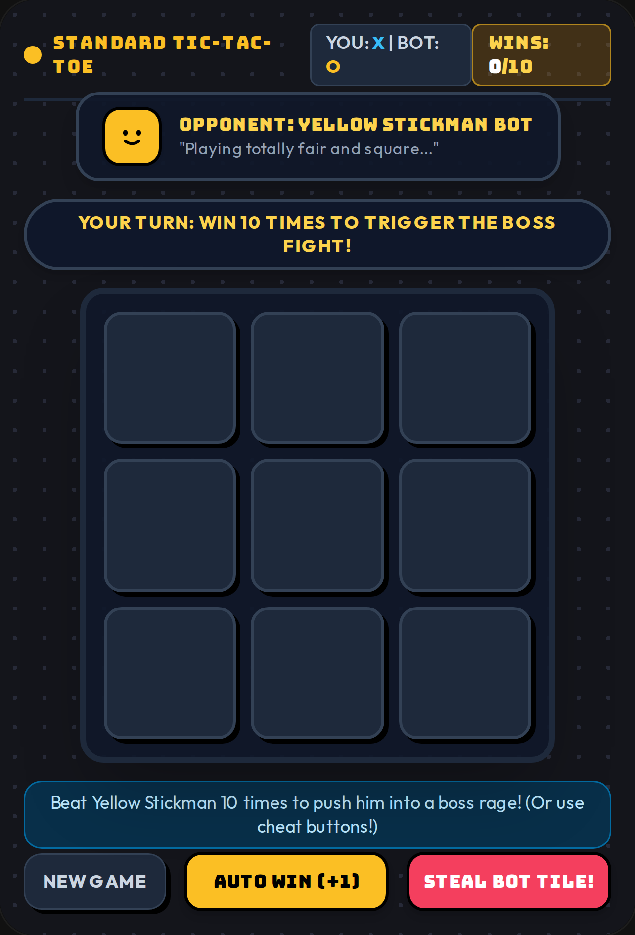 Rigged Tic-Tac-Toe: Stickman Boss cover