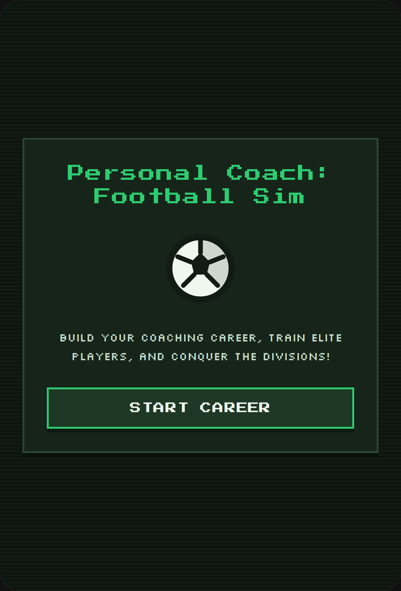 Personal Coach - Football Sim cover