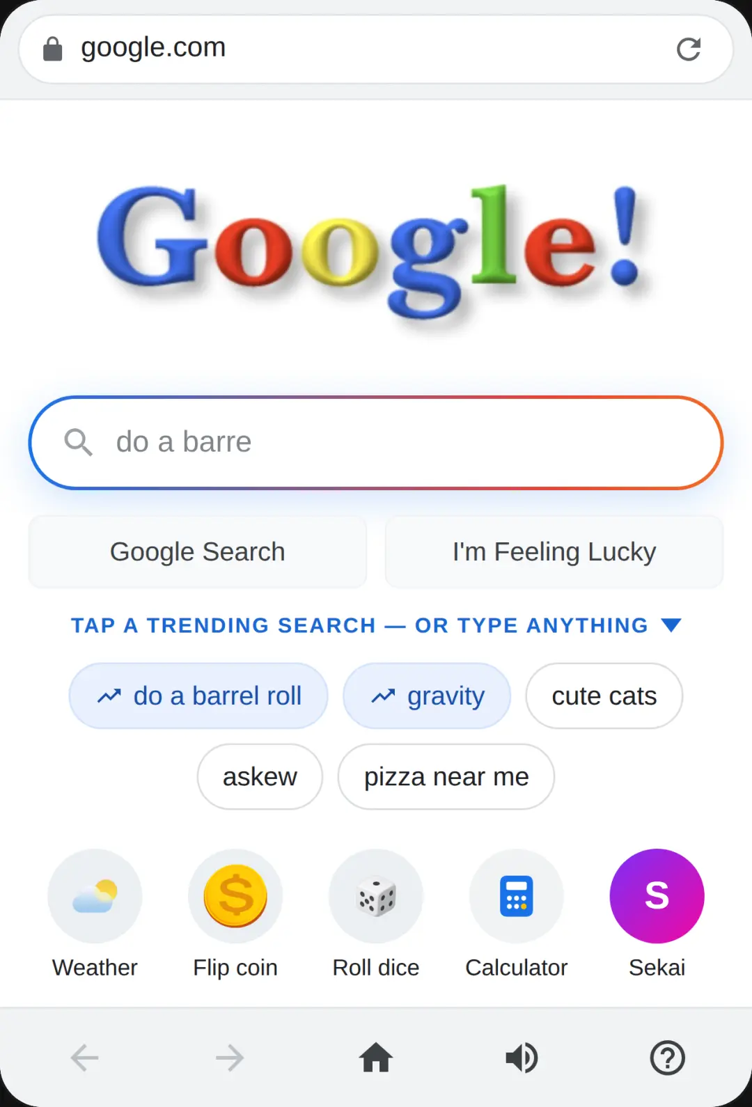 Google! A browser that’s not working cover