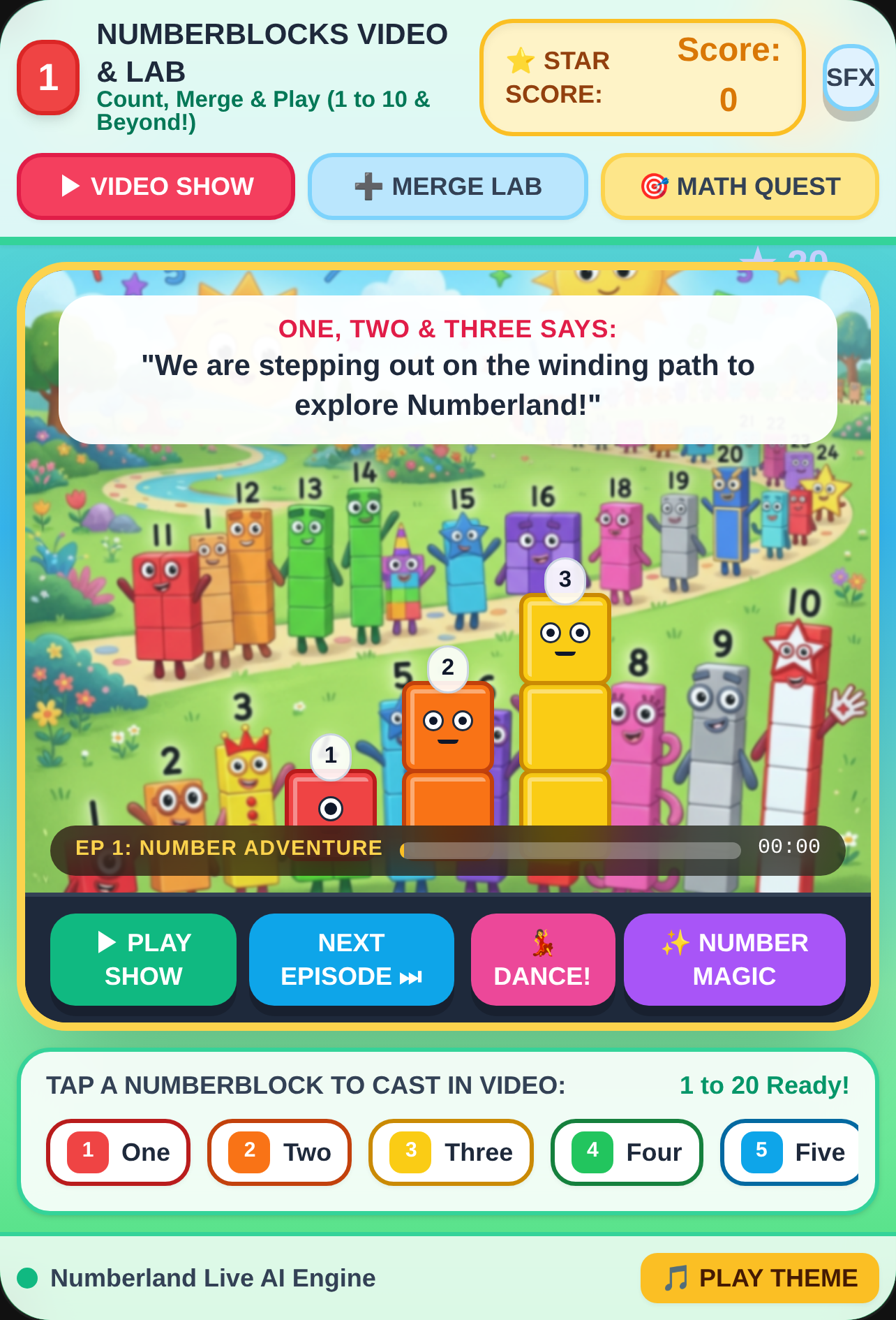 Numberblocks Math Adventure & Video Studio cover