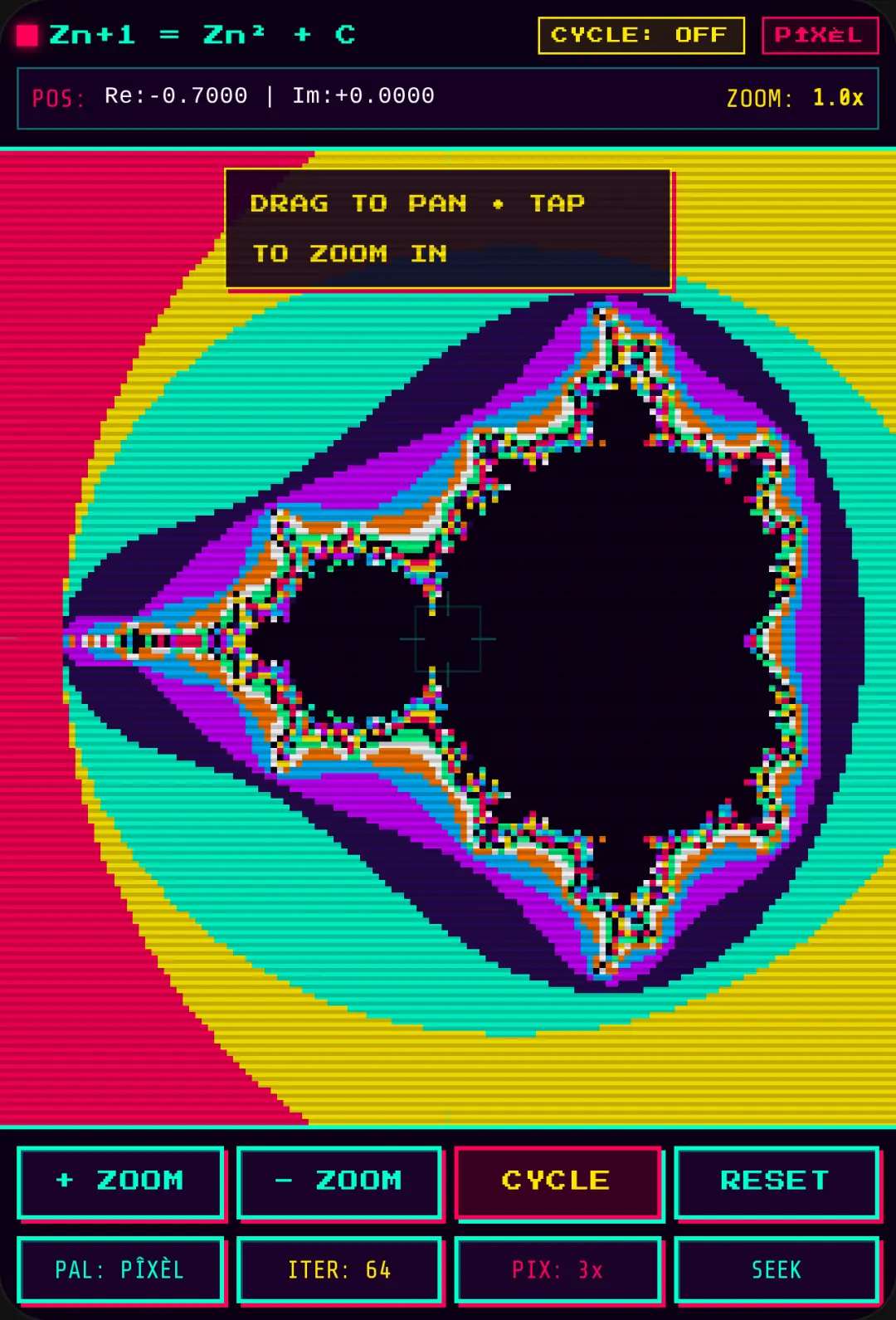 Mandelbrot PÎXÈL Explorer cover