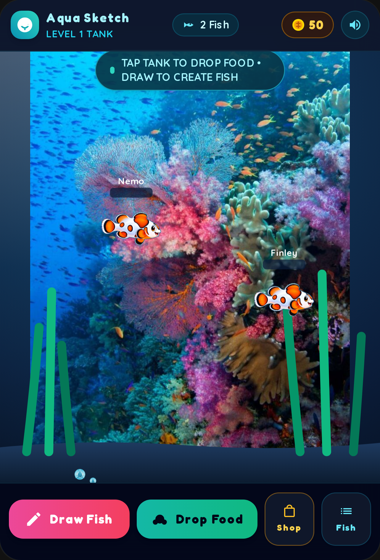 Aquarium Creator: Draw and Feed Fish cover
