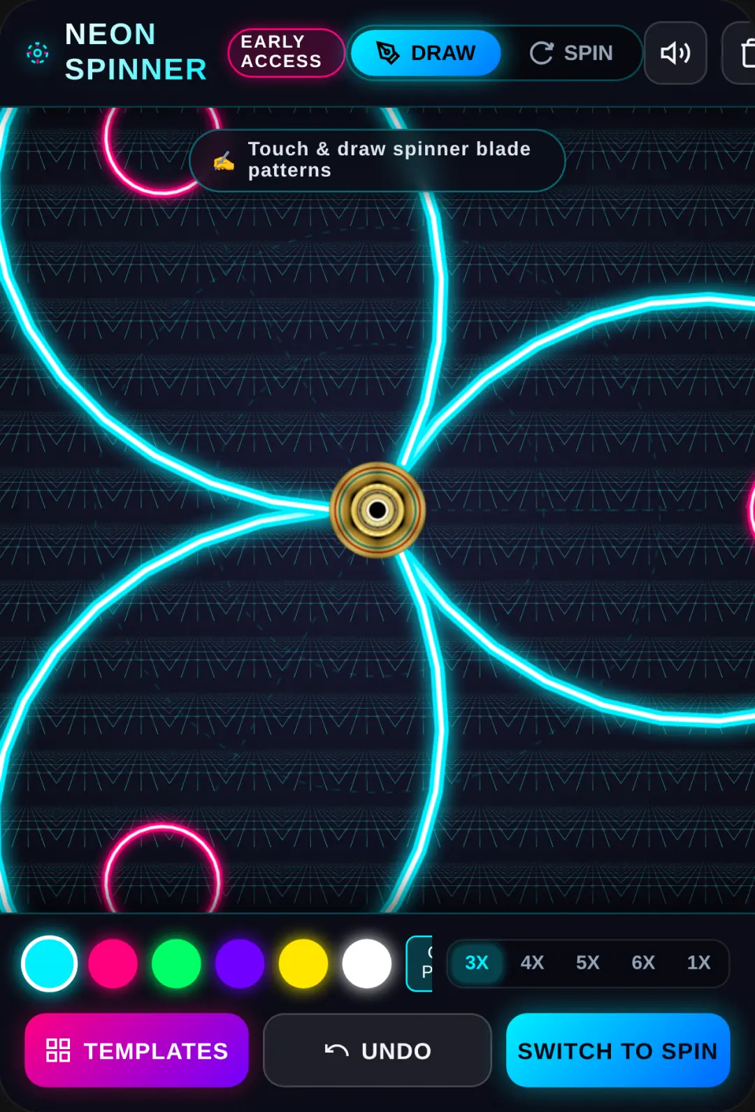 Draw Neon Glow Finger Spinner cover
