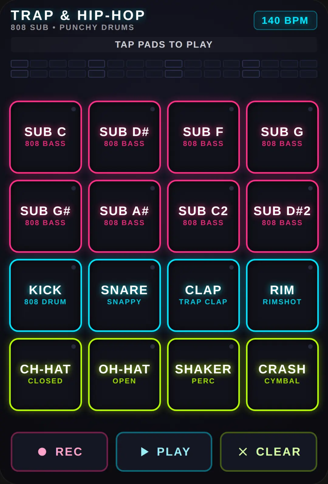 Neon Trap Beat Pad cover