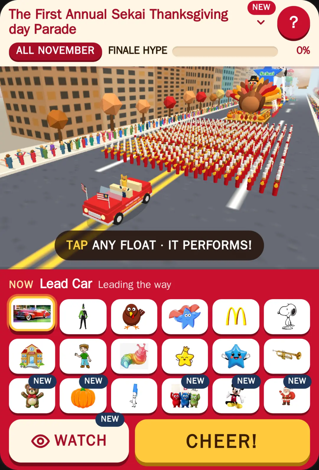The First Annual Sekai Thanksgiving day Parade cover