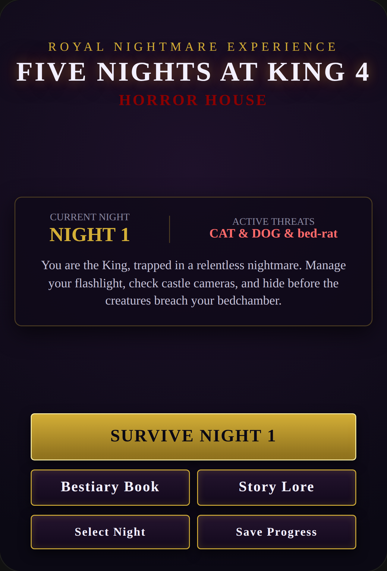 Five Nights at King 4: Horror House cover