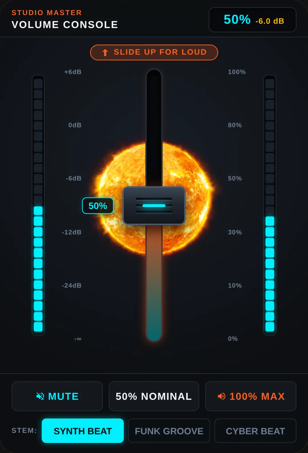 Master Volume Fader cover