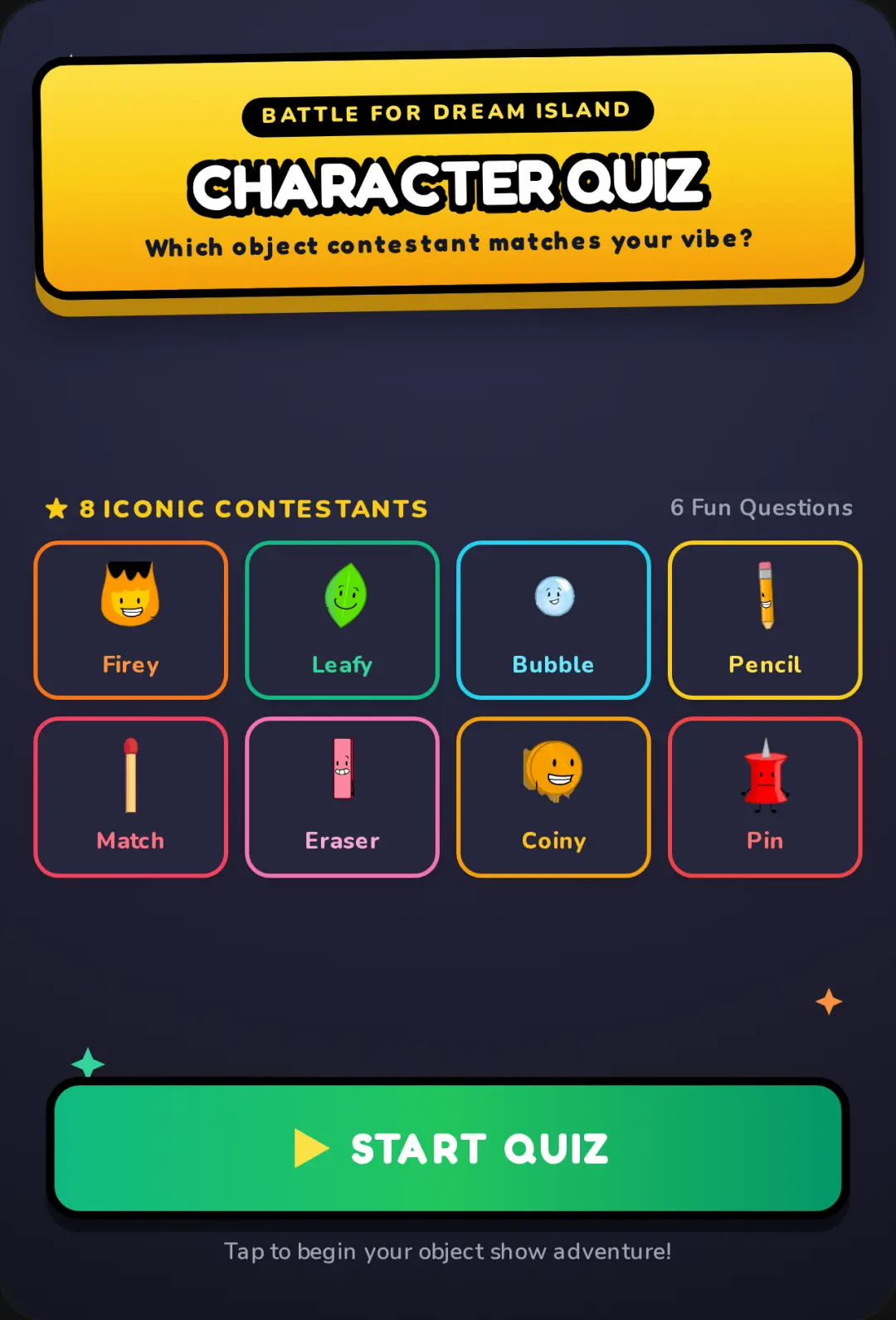 BFDI Character Quiz cover