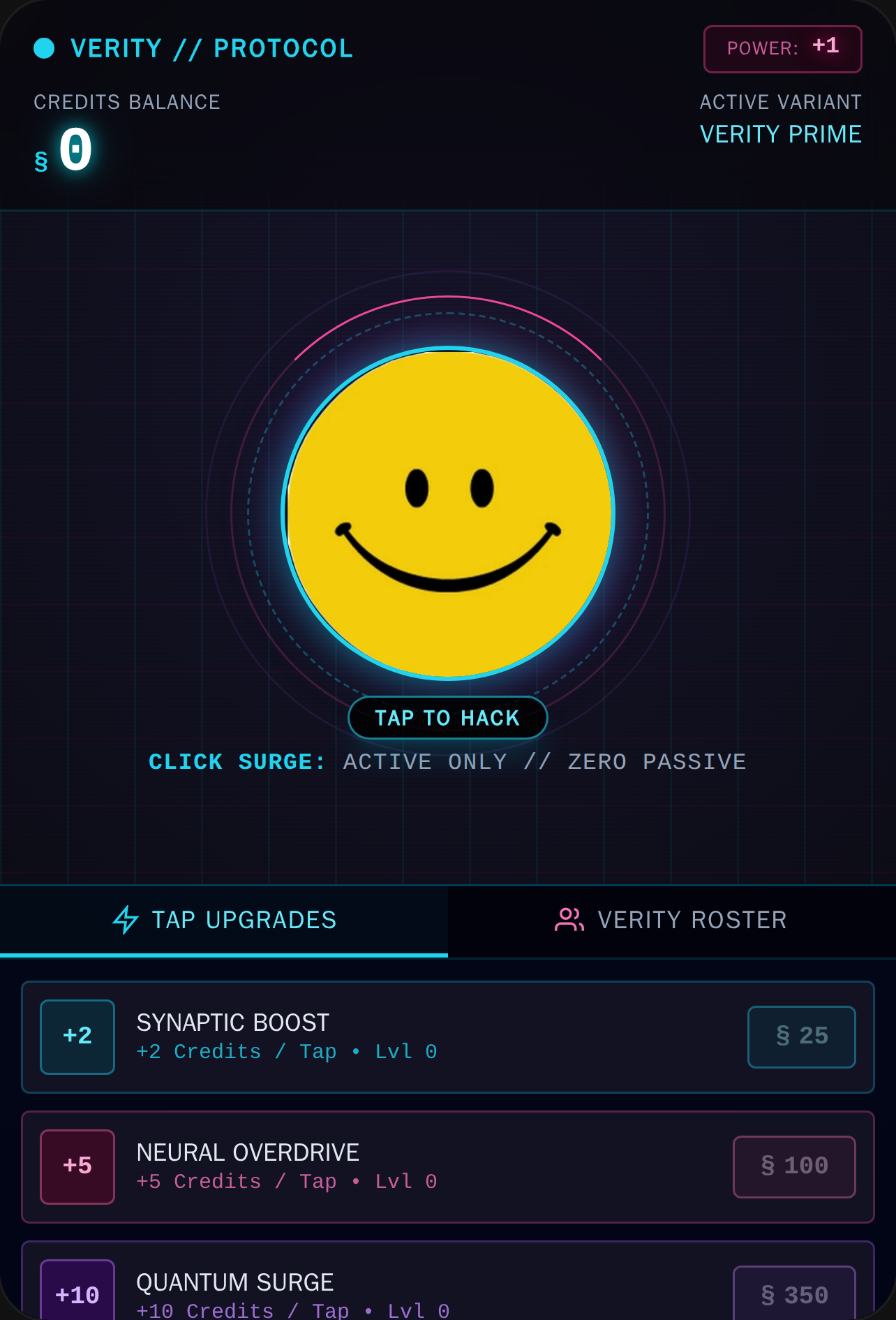 Verity: Neon Cyber Clicker cover