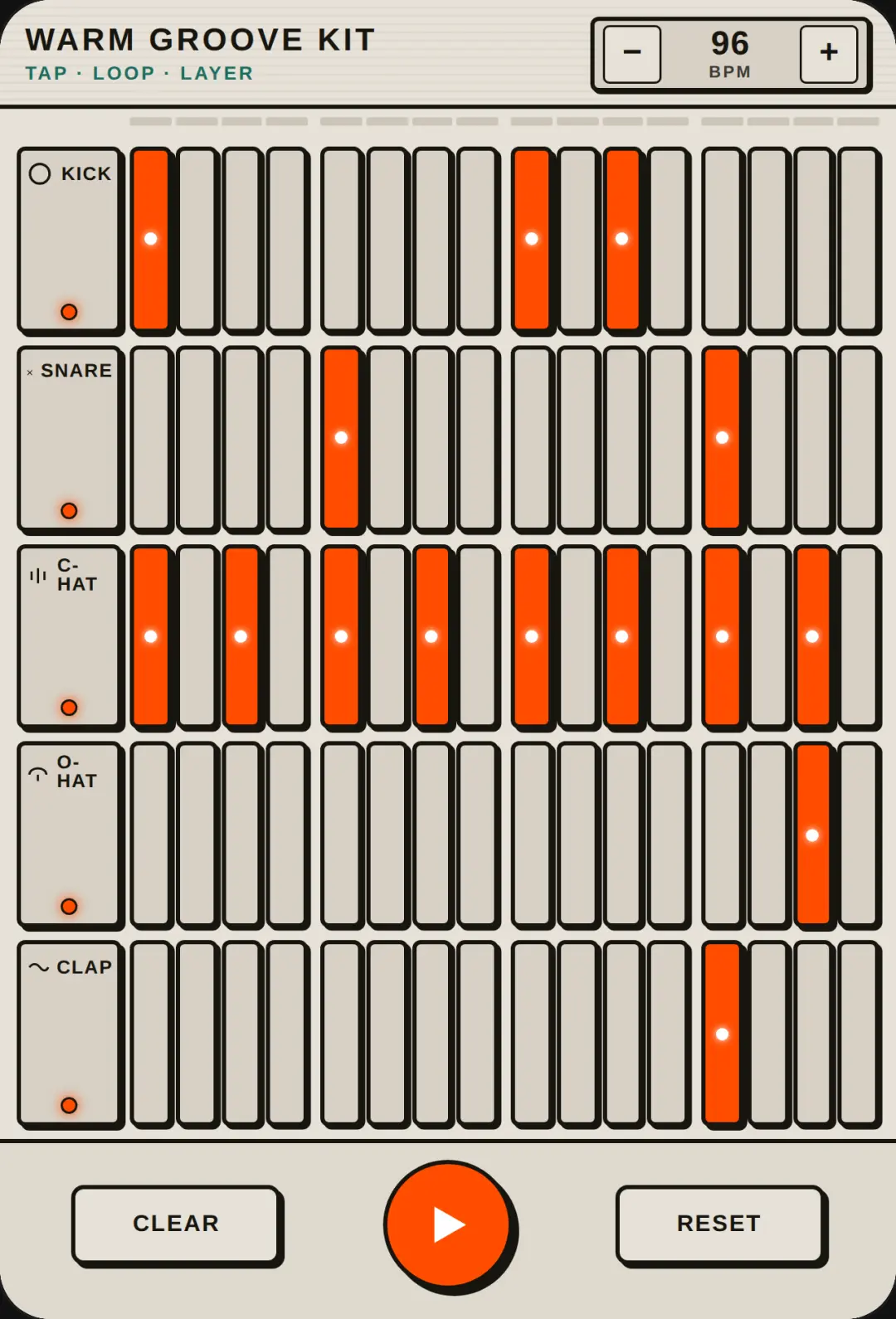 Warm Groove Beat Pad cover
