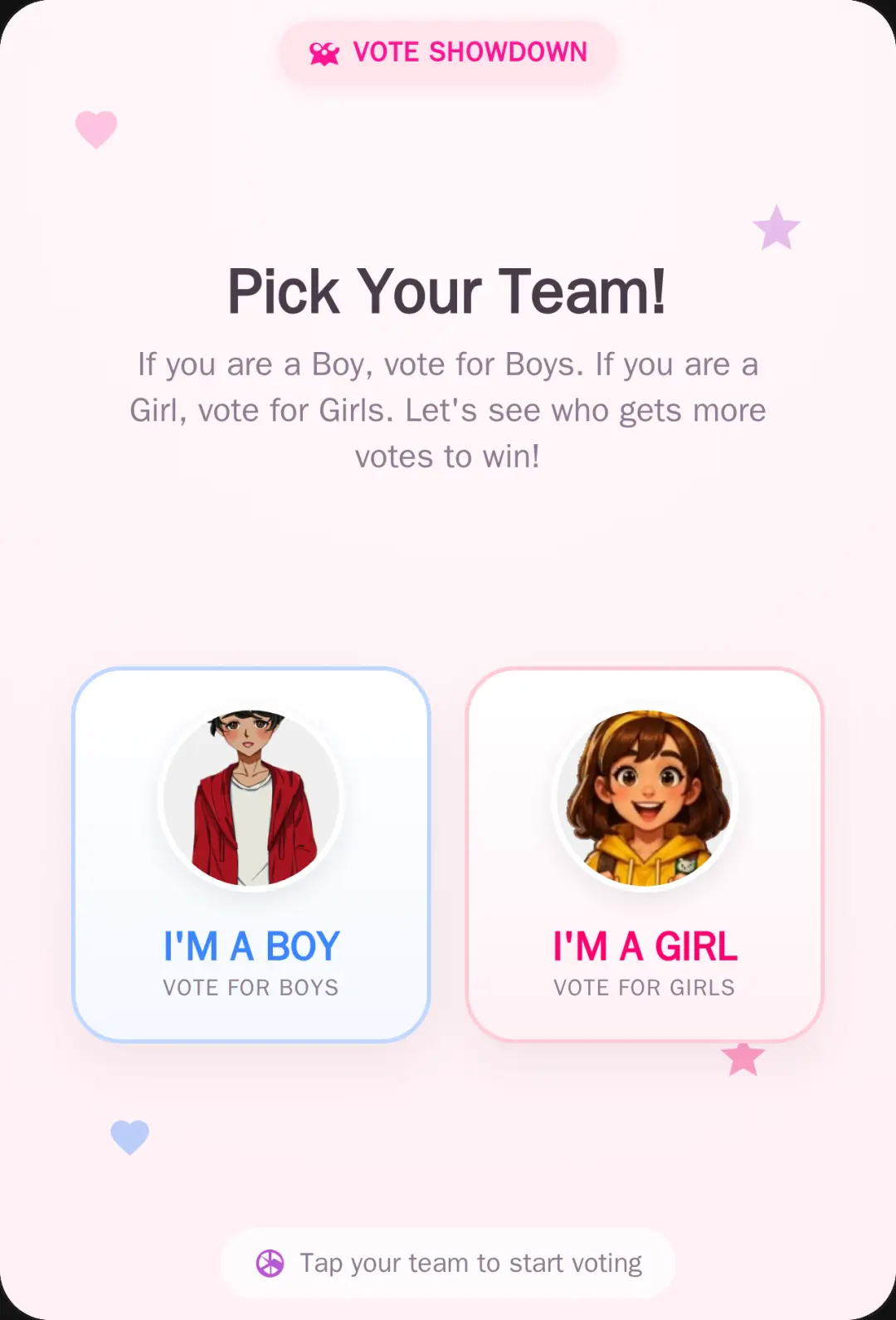 Boys vs Girls - Cute Vote Showdown cover