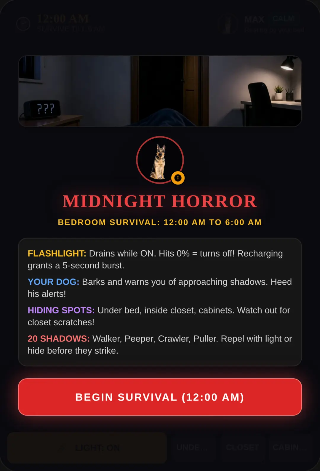 Midnight Bedroom: 3D Horror cover