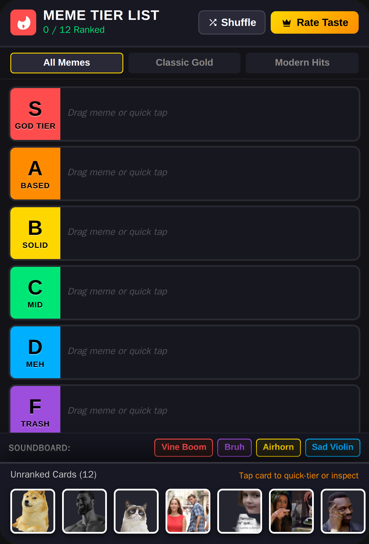Meme Tier List cover