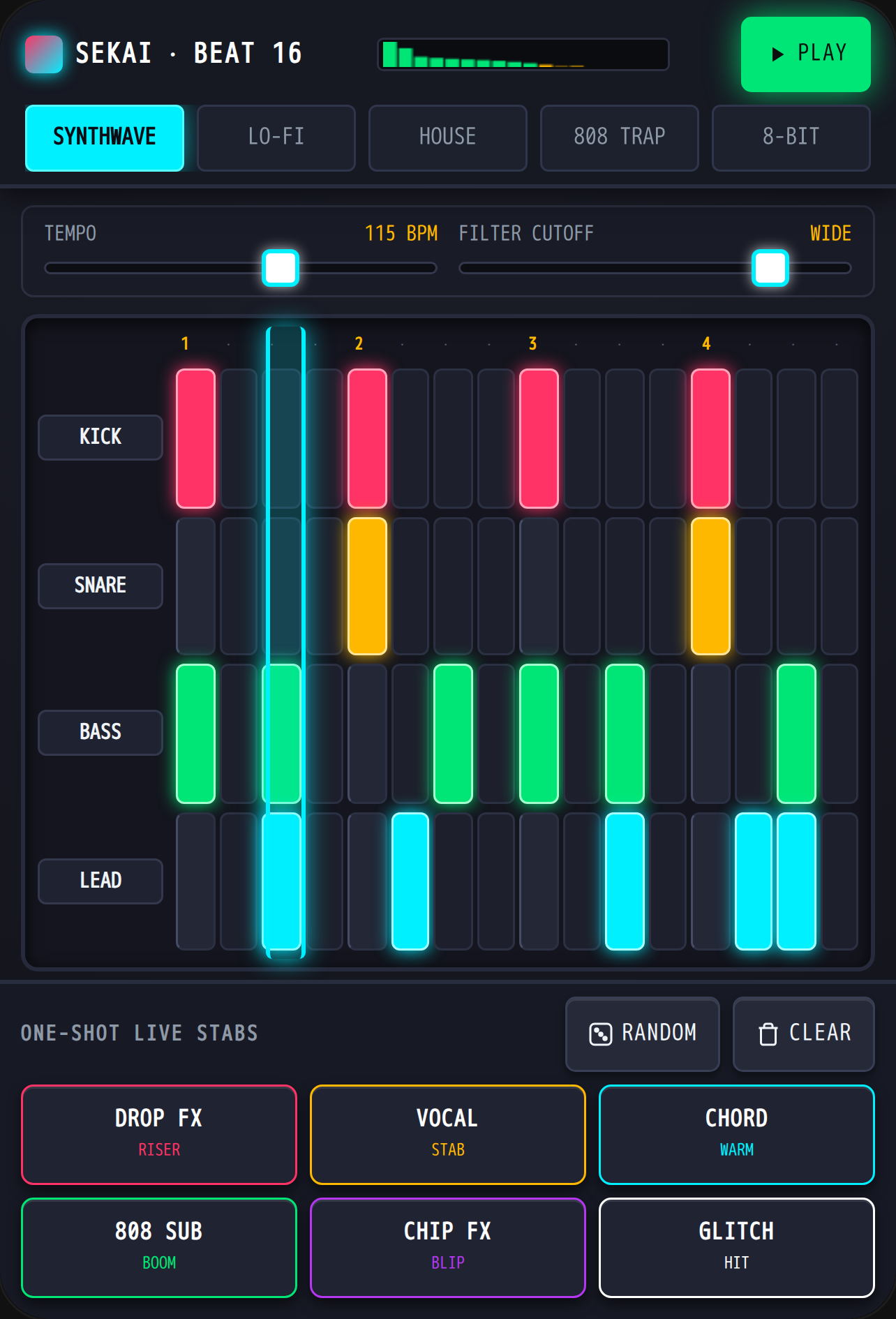 BEAT MATRIX 16 · Groovebox Studio cover