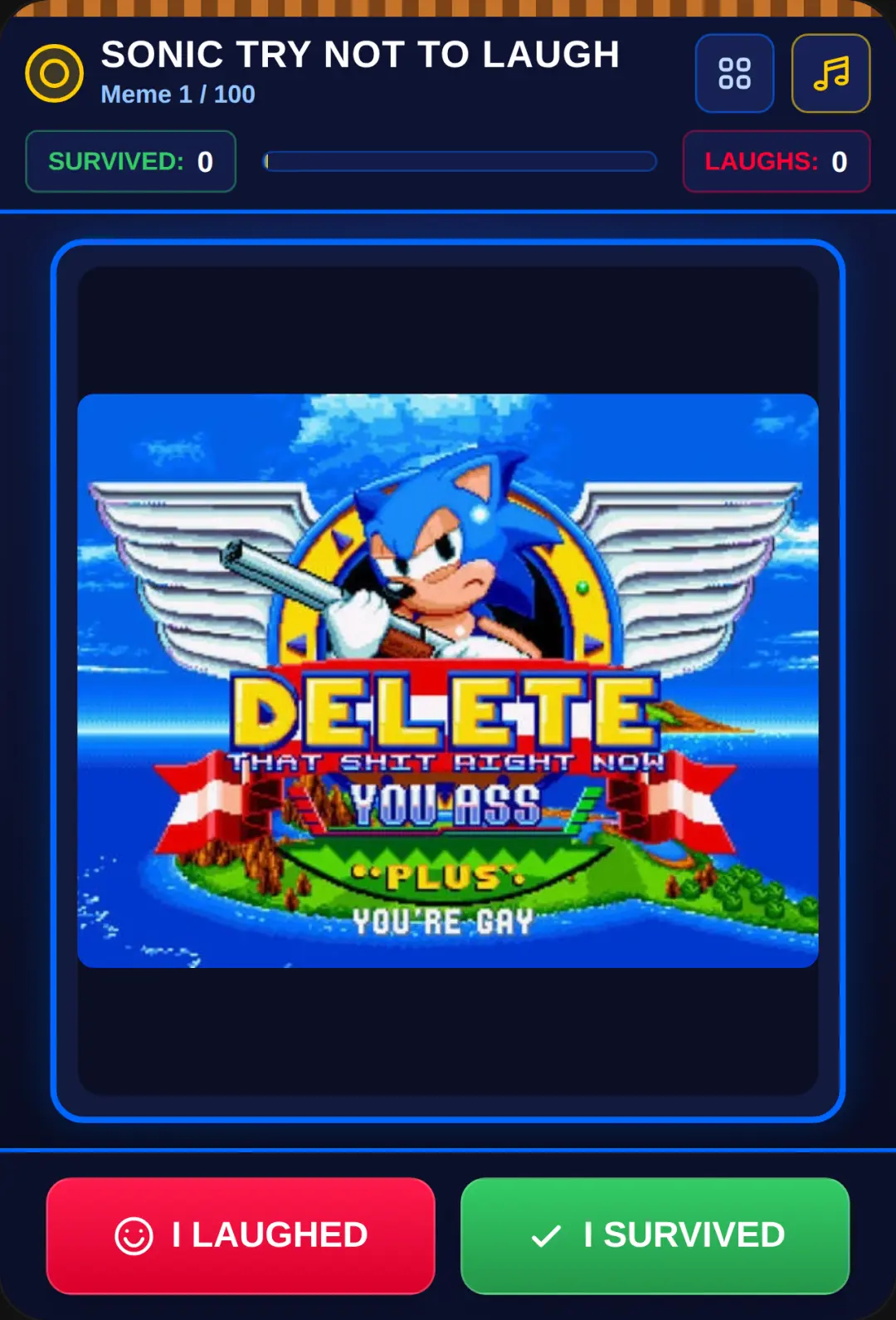 Sonic Try Not To Laugh cover