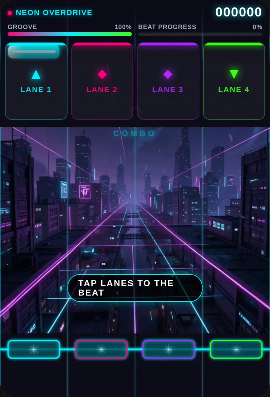 Neon EDM Rhythm Overdrive cover