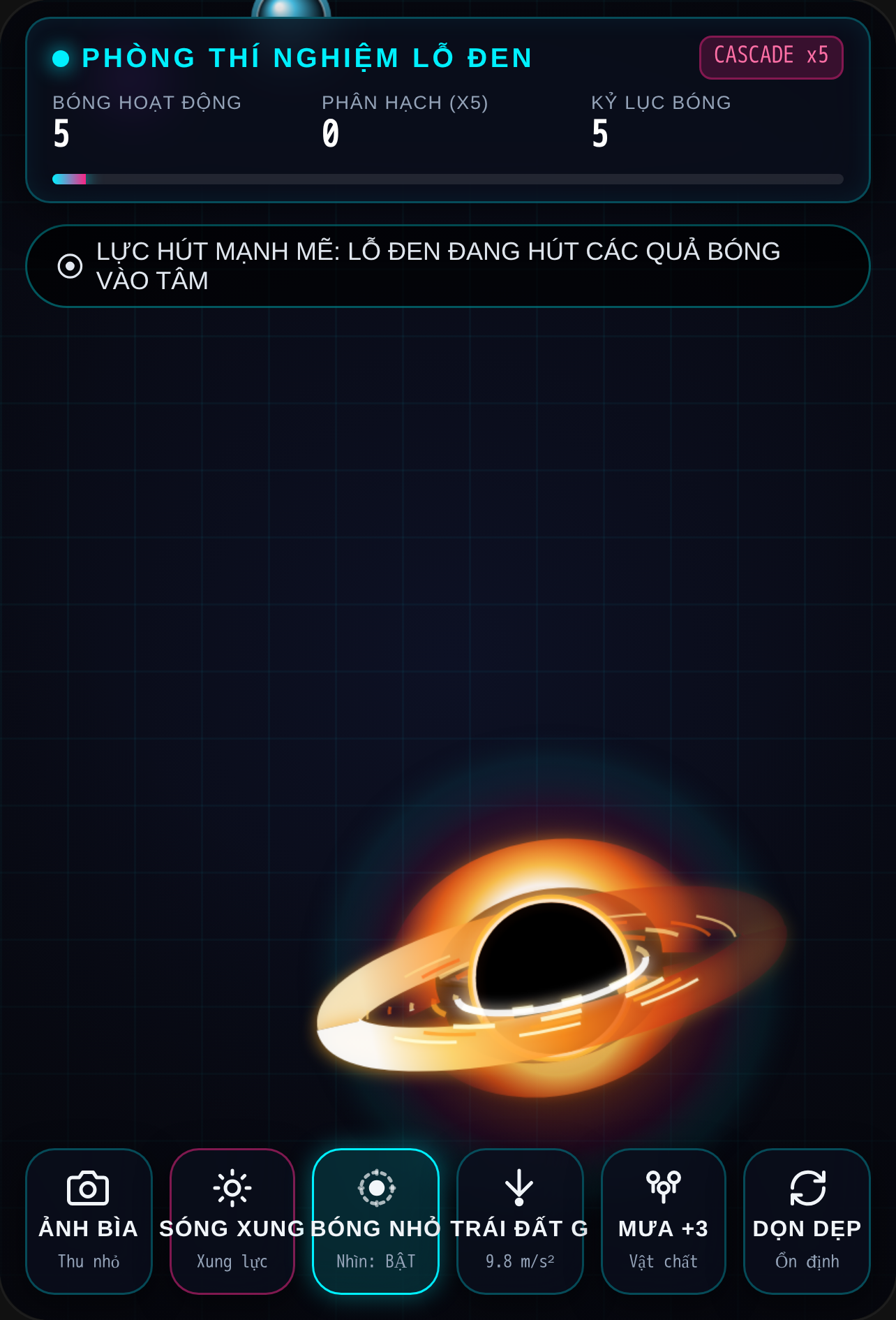 Black Hole Ball Fission Simulation cover
