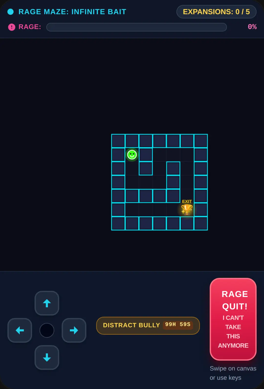Rage Maze ( added to distract bully for 59h and 99s cover