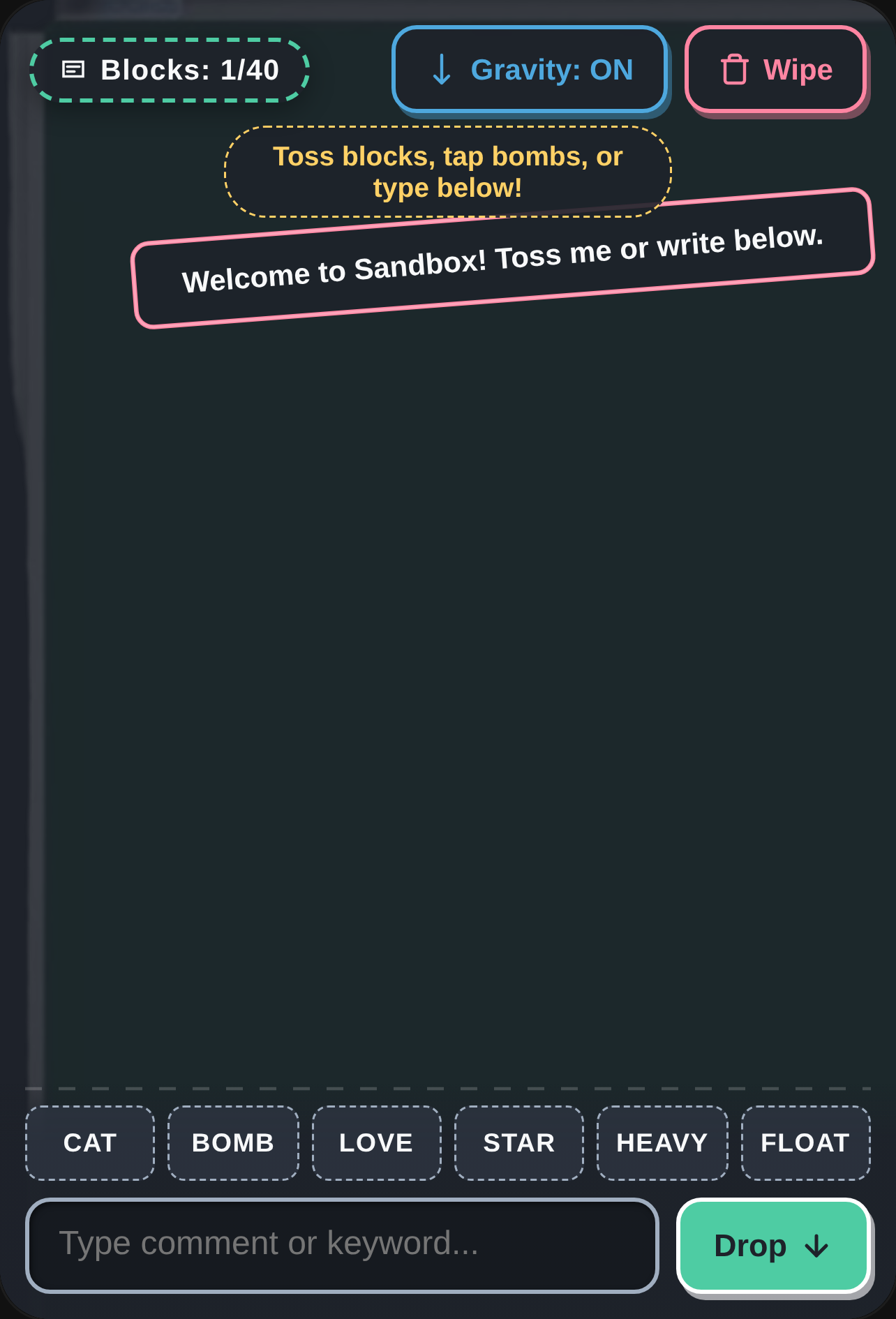 Chalkboard Sandbox it's not super good but it's ok cover