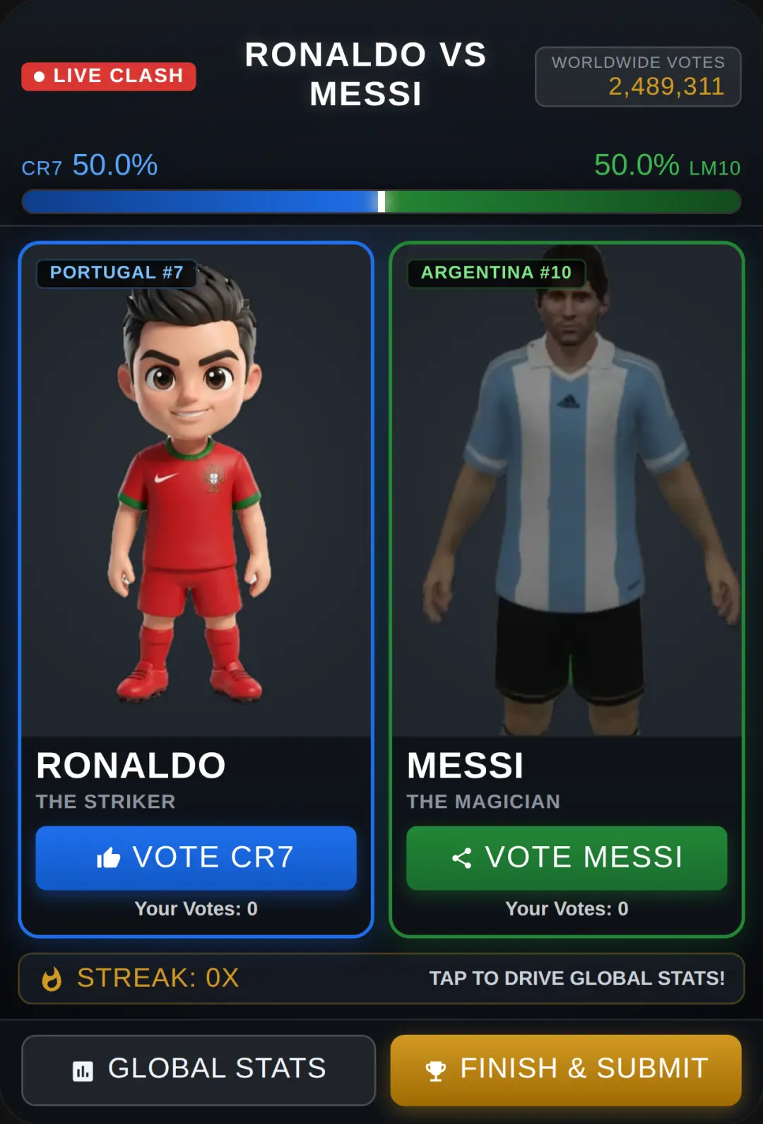 GOAT Clash: Ronaldo vs Messi cover
