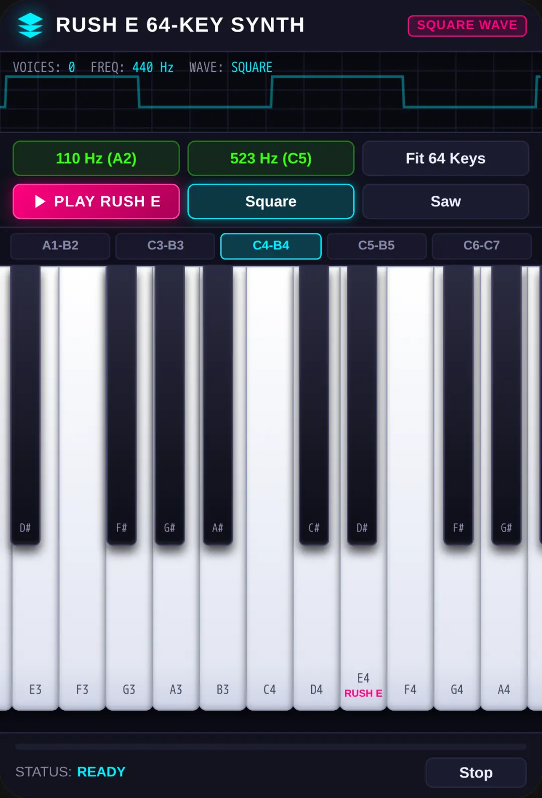 Rush E 64-Key Synth cover