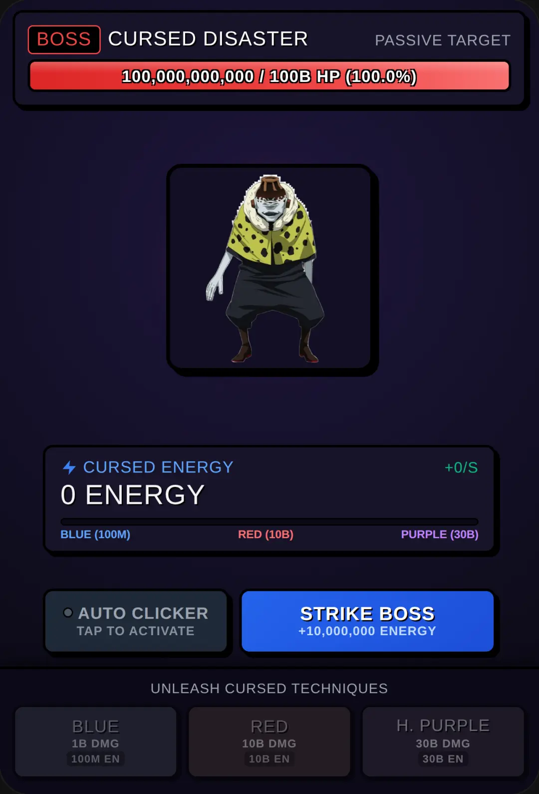 100B Boss Clash: Hollow Purple cover