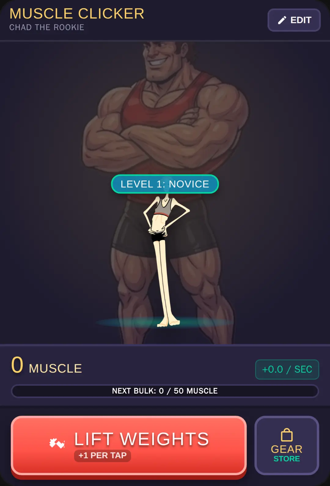 Muscle Clicker: Cartoon Gym cover