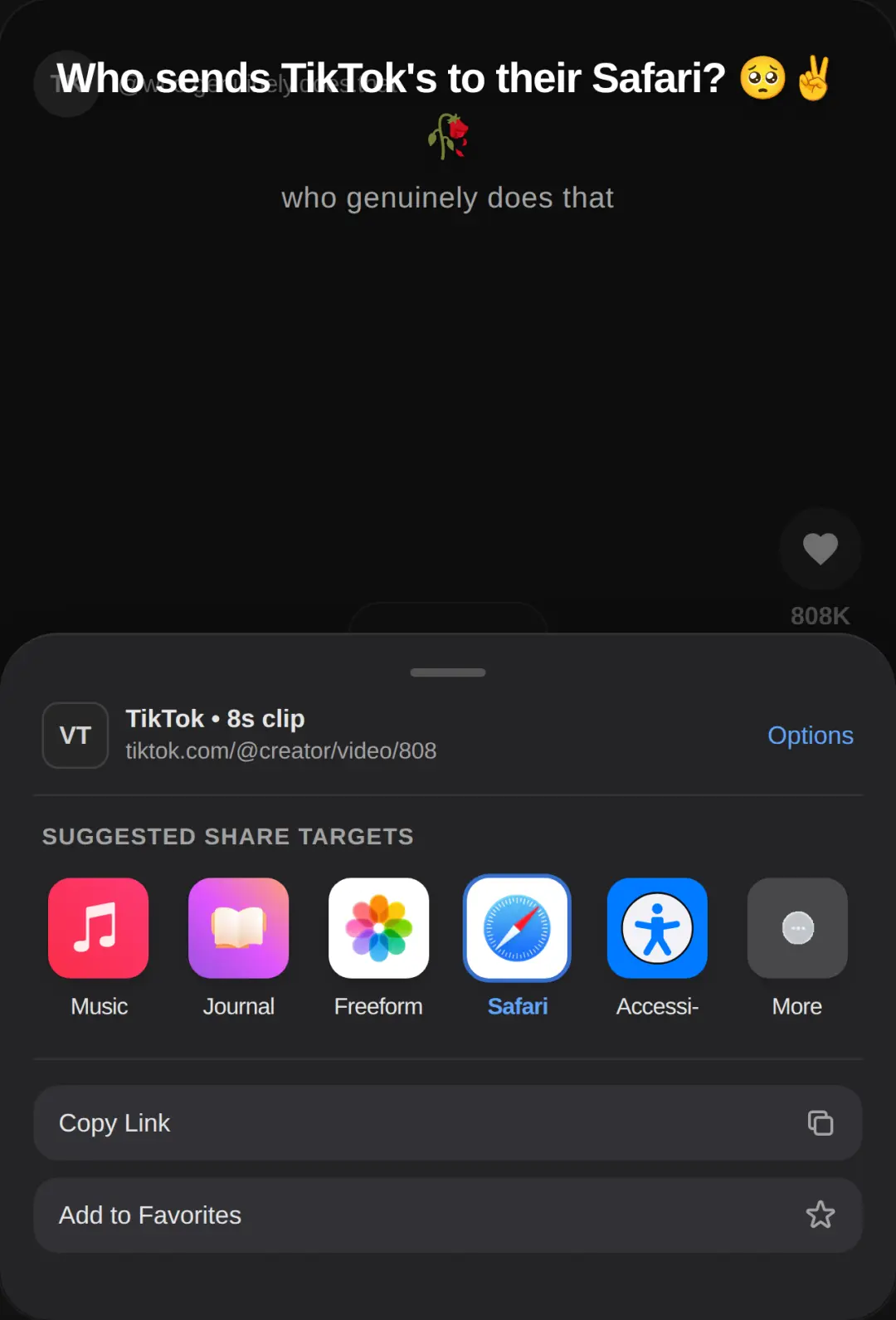 Who Sends TikTok's to Their Safari? cover
