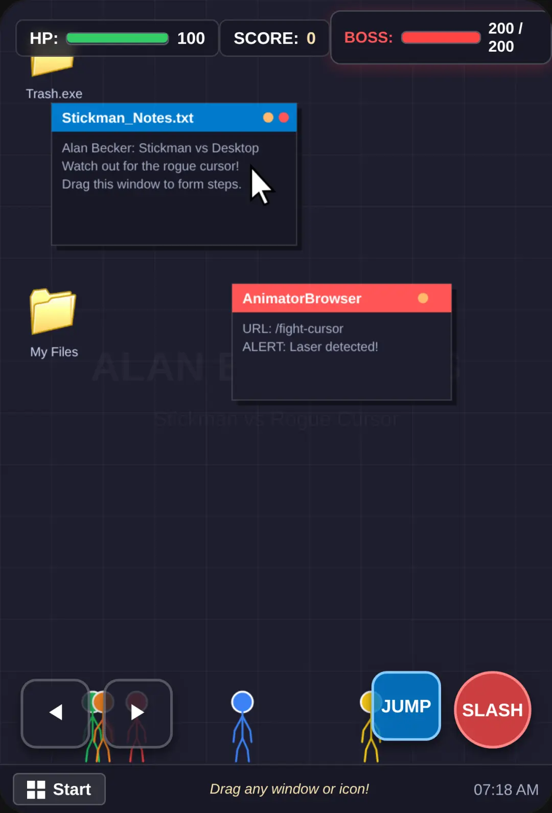 Alan Becker: Desktop Chaos boss fight cover