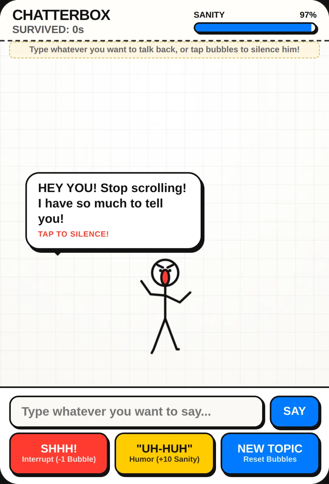 Talkative. Stickman cover