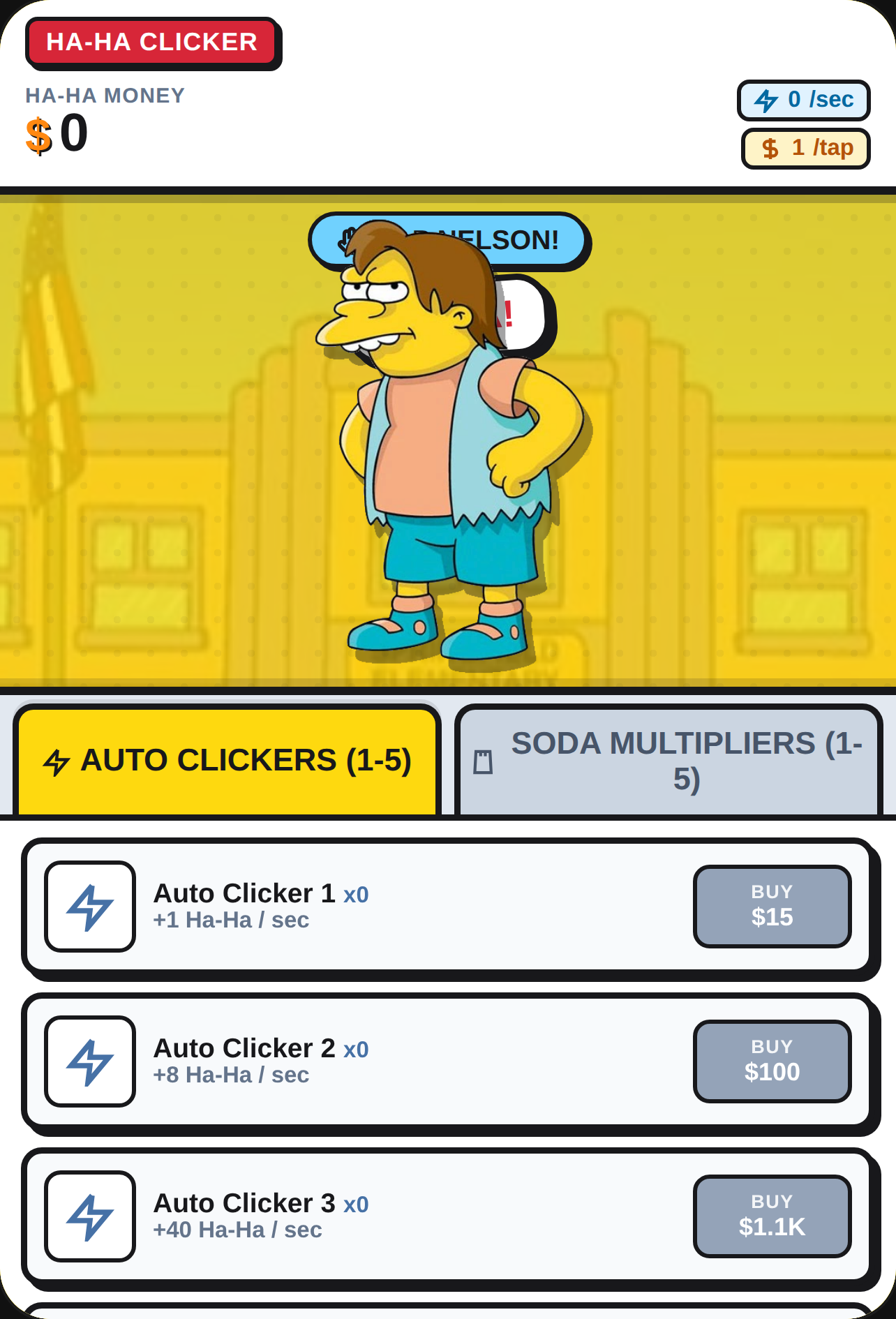 Nelson's Ha-Ha Idle Clicker cover