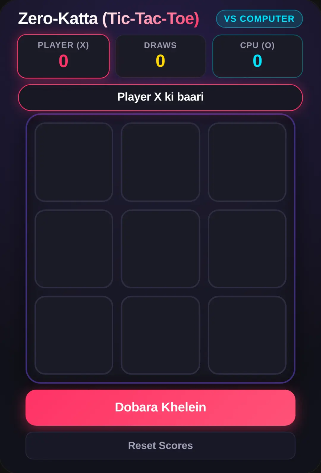 Zero-Katta (Tic-Tac-Toe) cover
