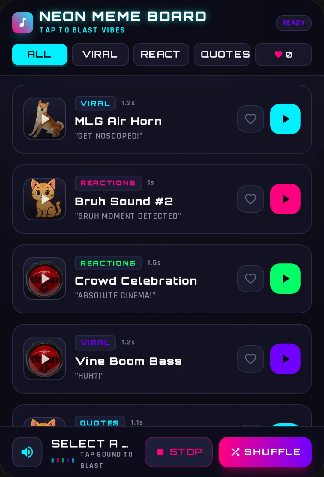 Neon Meme Soundboard cover