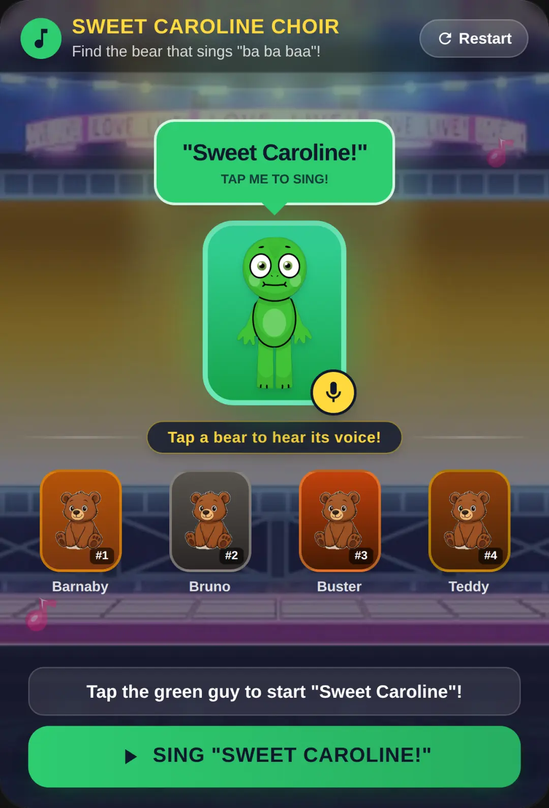 Sweet Caroline Bear Choir cover