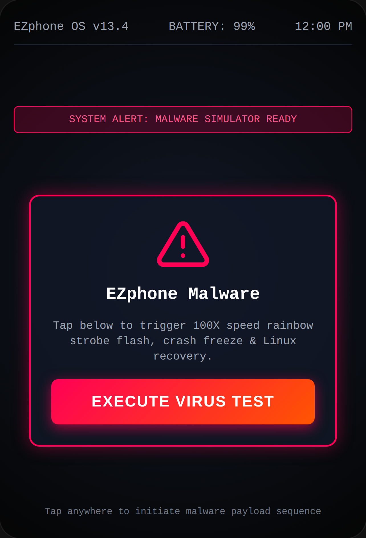 EZphone Virus Simulator cover