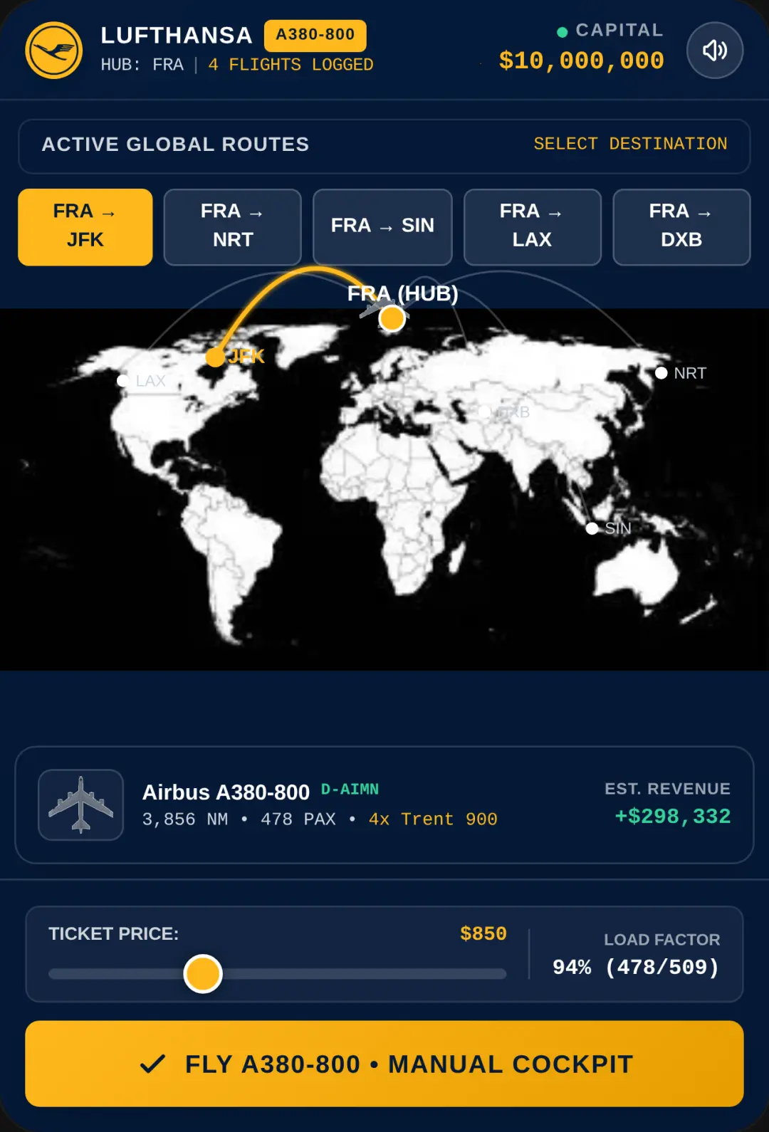 Lufthansa A380-800 Airline Simulator cover