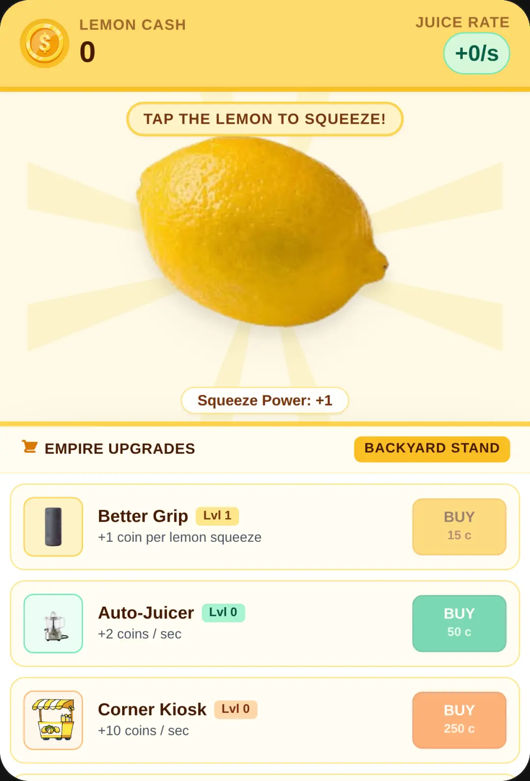 Lemonade Empire Clicker cover