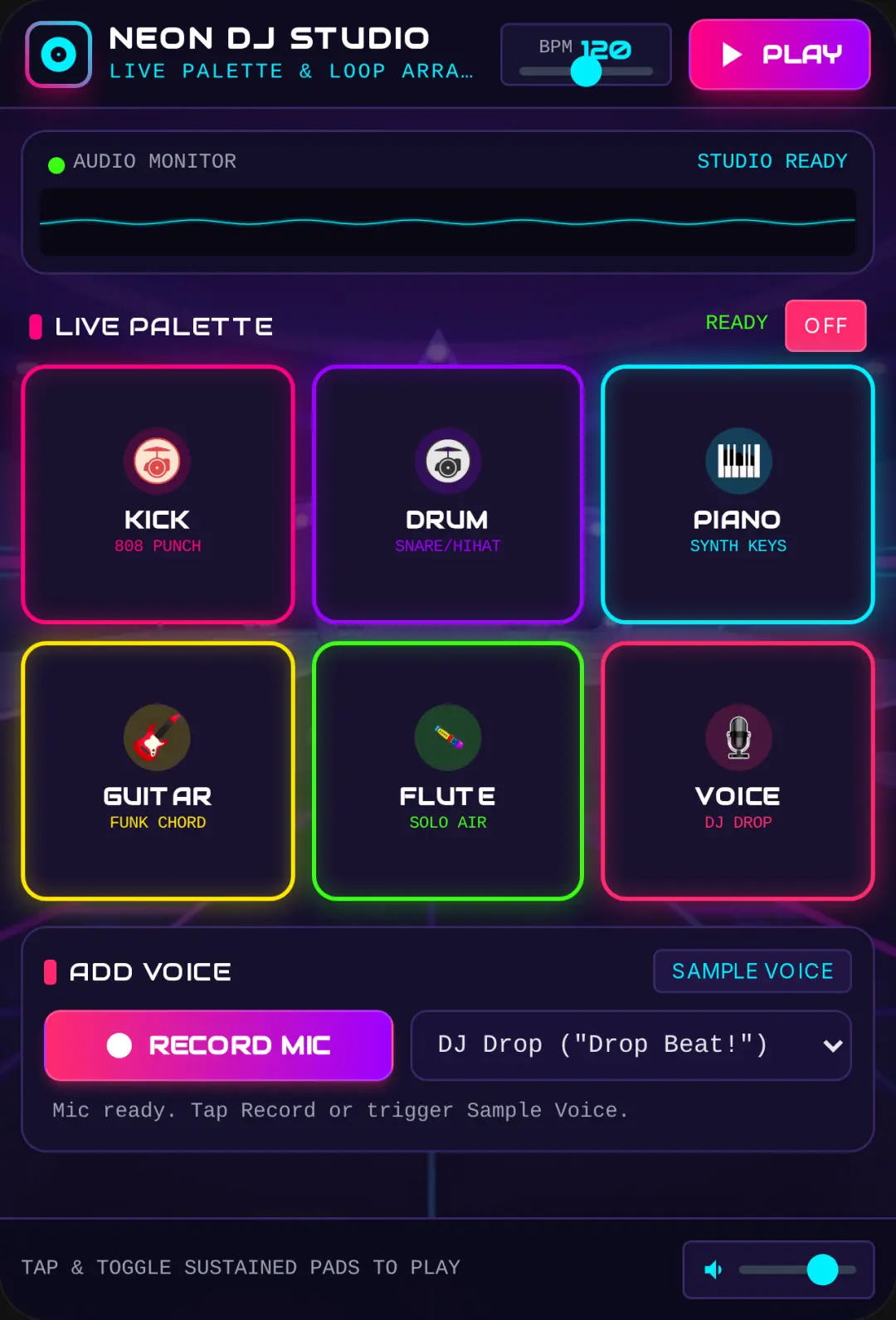 Neon Retro DJ Studio cover