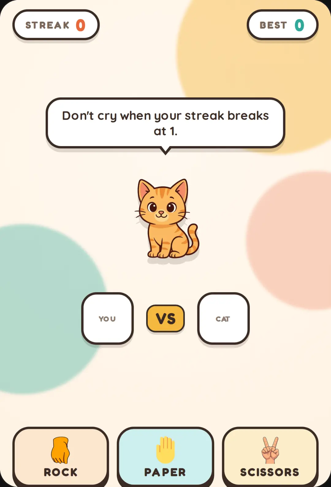 Sassy Cat Rock Paper Scissors cover