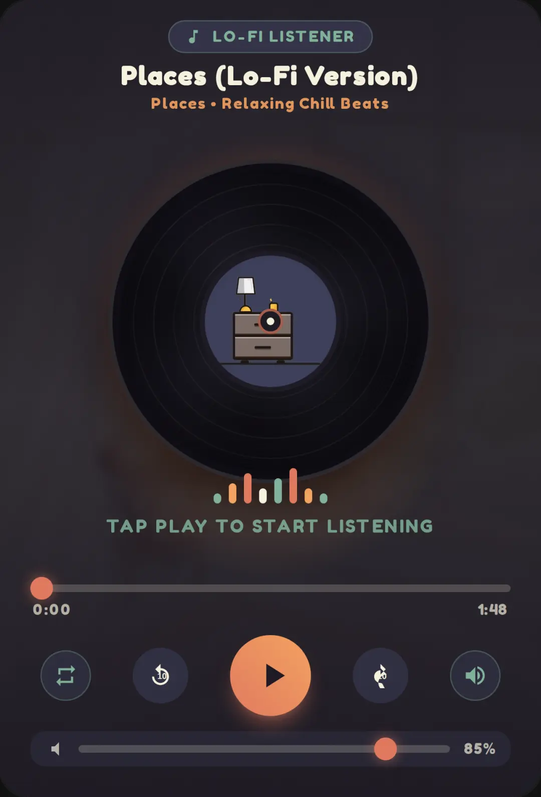 Places (Lo-Fi Version) - Music Player cover
