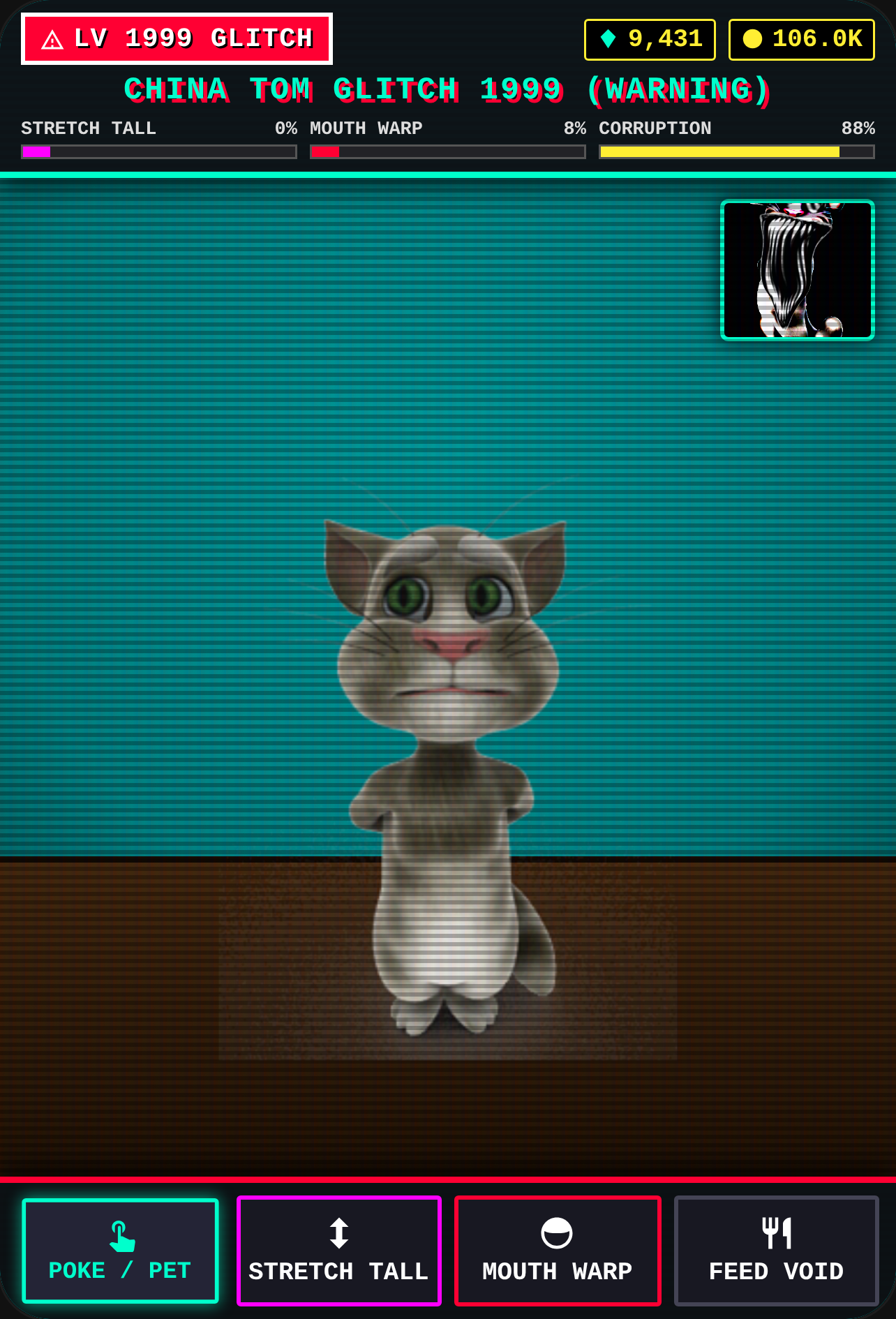 My Horror Talking Tom - Stretch & Mouth Glitch cover